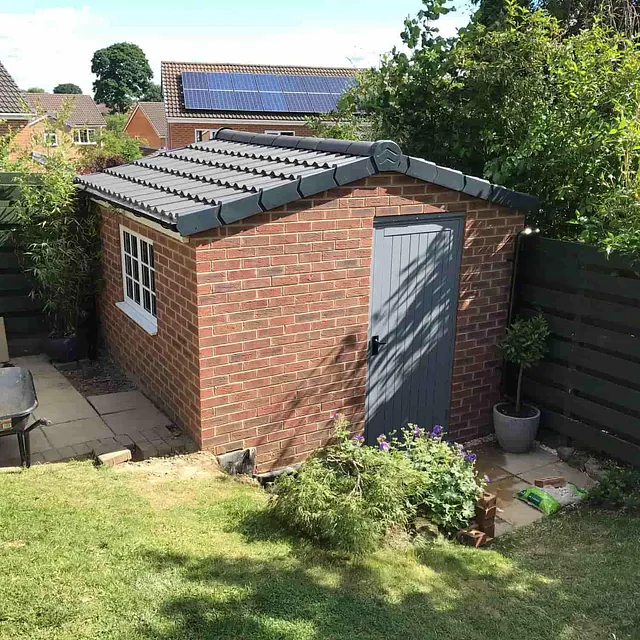 new brick shed